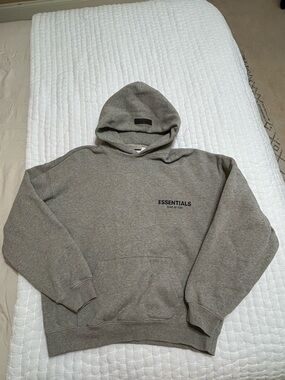 Essentials Heather Gray Pullover Hoodie